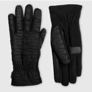 Isotoner SleekHeat Quilted pattern Gloves smarTouch® technology plush li…